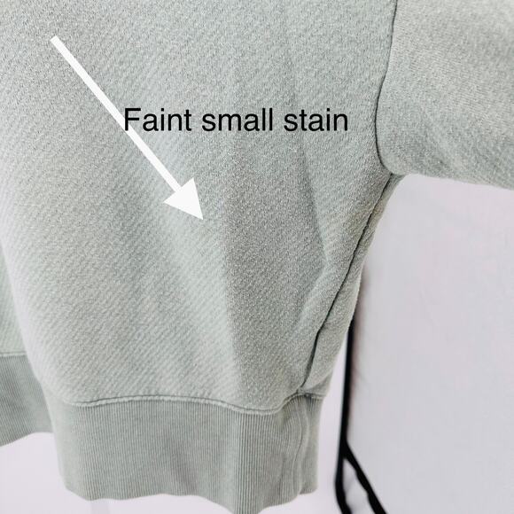 Madewell 1/4 Zip Blue Sweatshirt WMNS M Mock Neck Boxy Slouchy Long Sleeves Gym - Picture 10 of 10